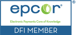 Logo of epcor electronic payments core of knowledge a DFI member