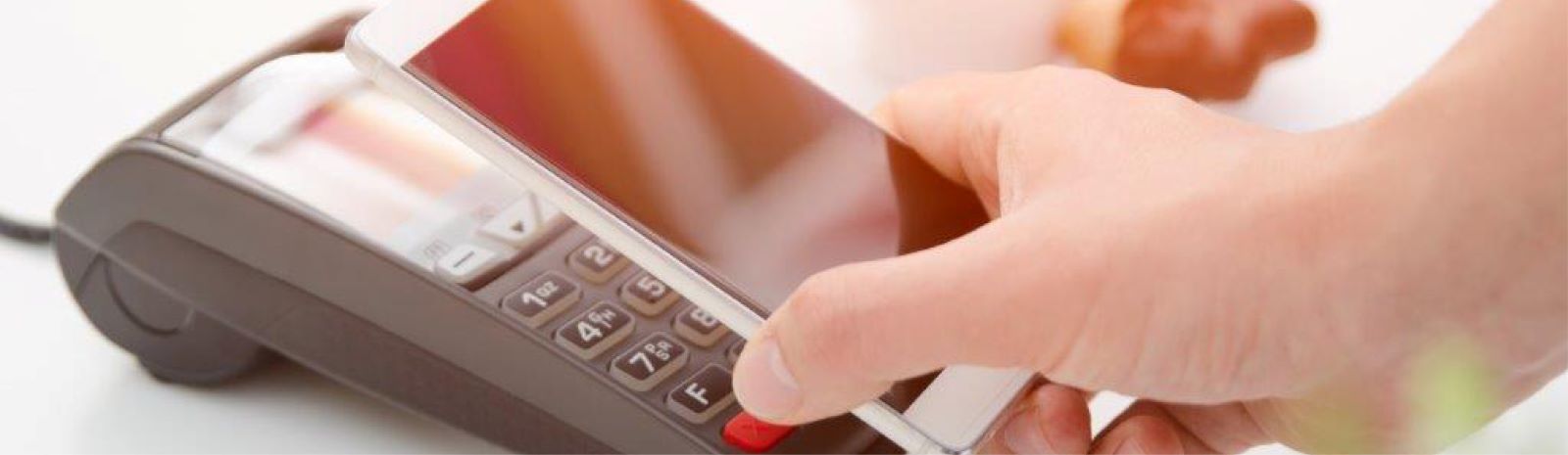 Using phone above card reader for mobile pay